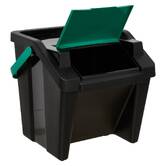 Poubelle, manuel, 30 l, noir