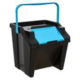 Poubelle, manuel, 30 l, noir