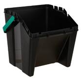 Poubelle, manuel, 30 l, noir