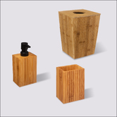 Kit accessoires de salle de bain, bambou 