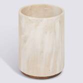 Pot à cotons, 12x12x17 cm, beige Come