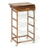 Desserte 50x34,5x88,8 cm, beige Acacia