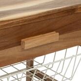 Desserte 50x34,5x88,8 cm, beige Acacia