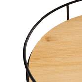 Plateau, 35x35x6 cm, beige Black bamboo