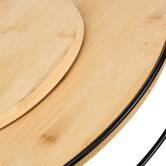 Plateau, 35x35x6 cm, beige Black bamboo