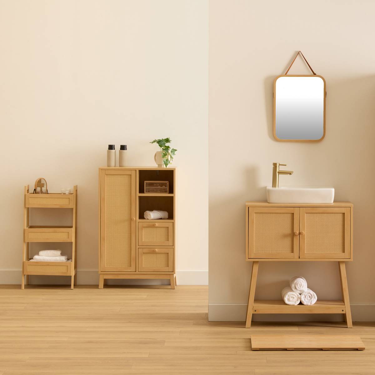 Meuble rangement 2 tir cane Cane