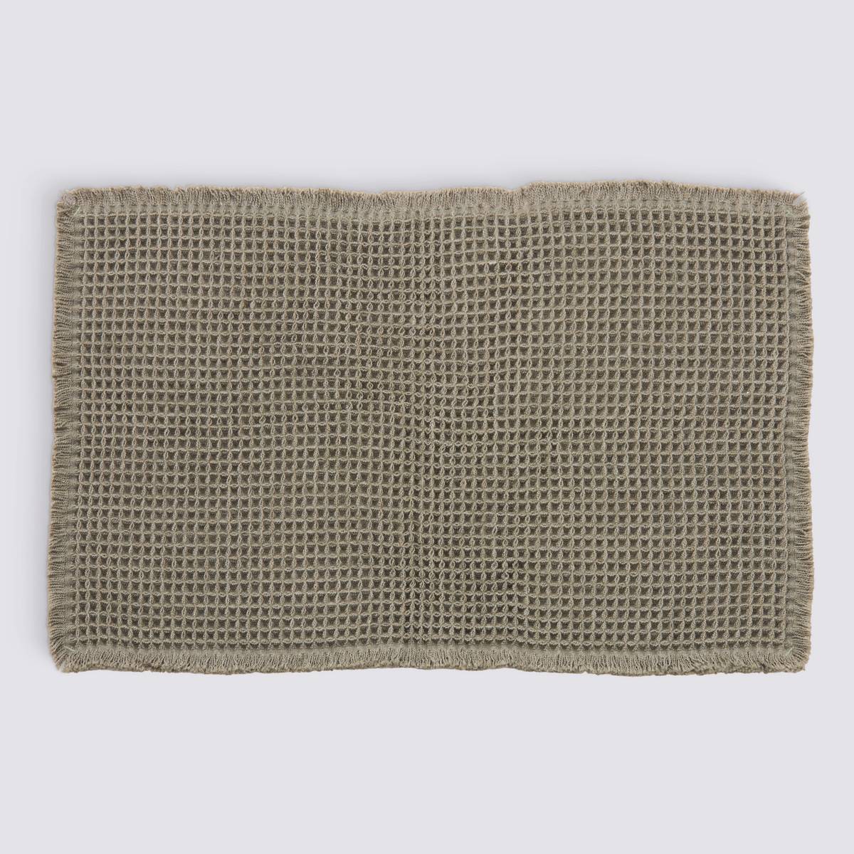 Tapis, 80x50 cm, vert Waffle