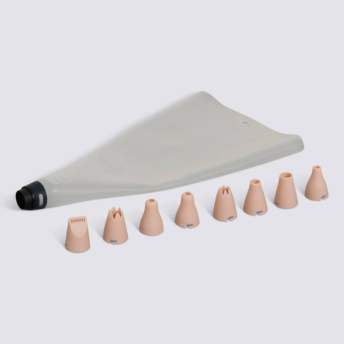 Poche à douilles, 8 douilles, silicone