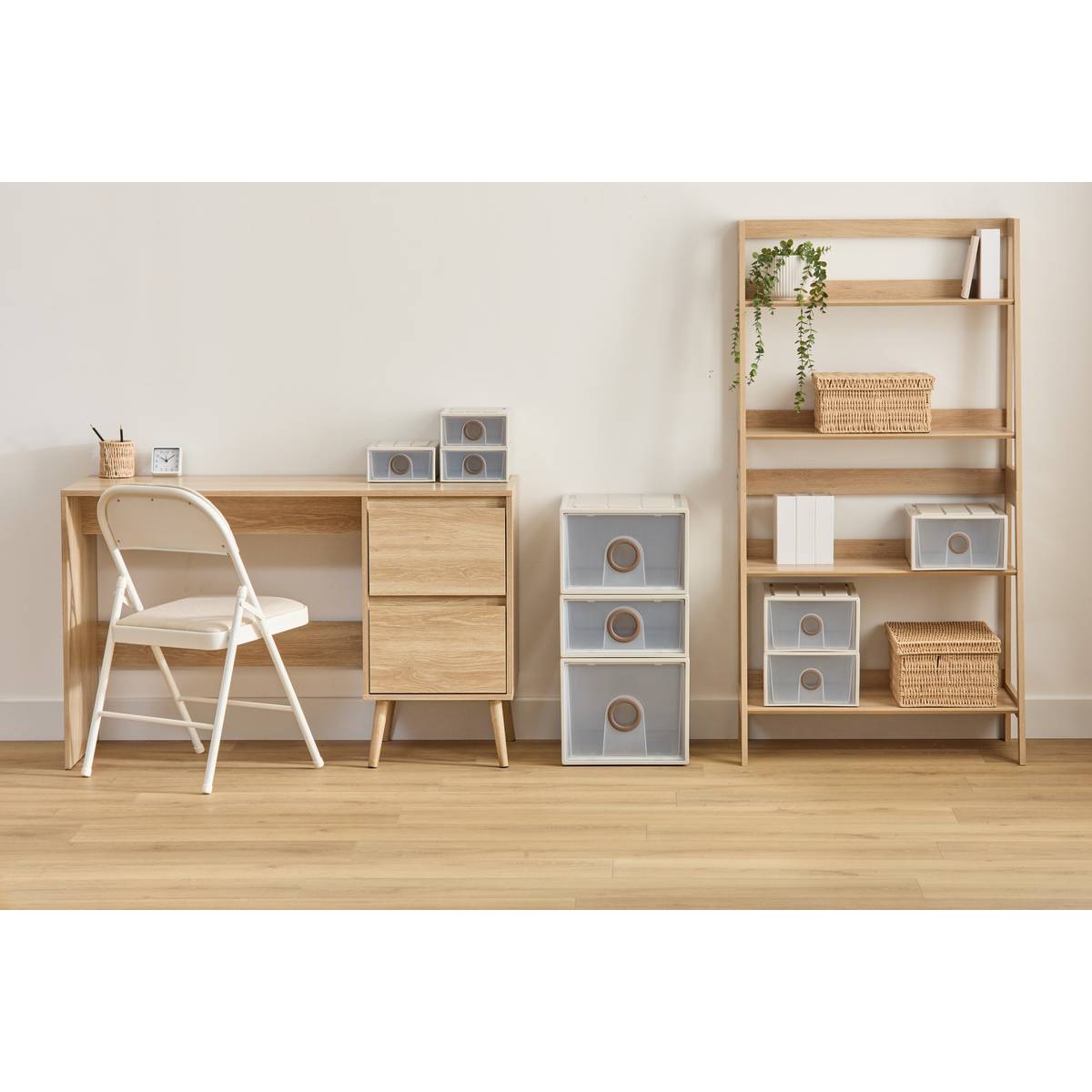 Tiroir en polystyrène choc, 16l, beige Tide'n stak