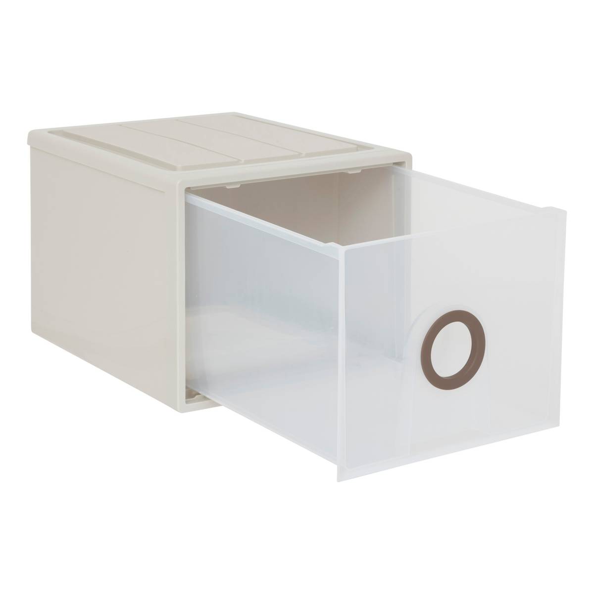 Tiroir en polystyrène choc, 30,5l, beige Tide'n stak
