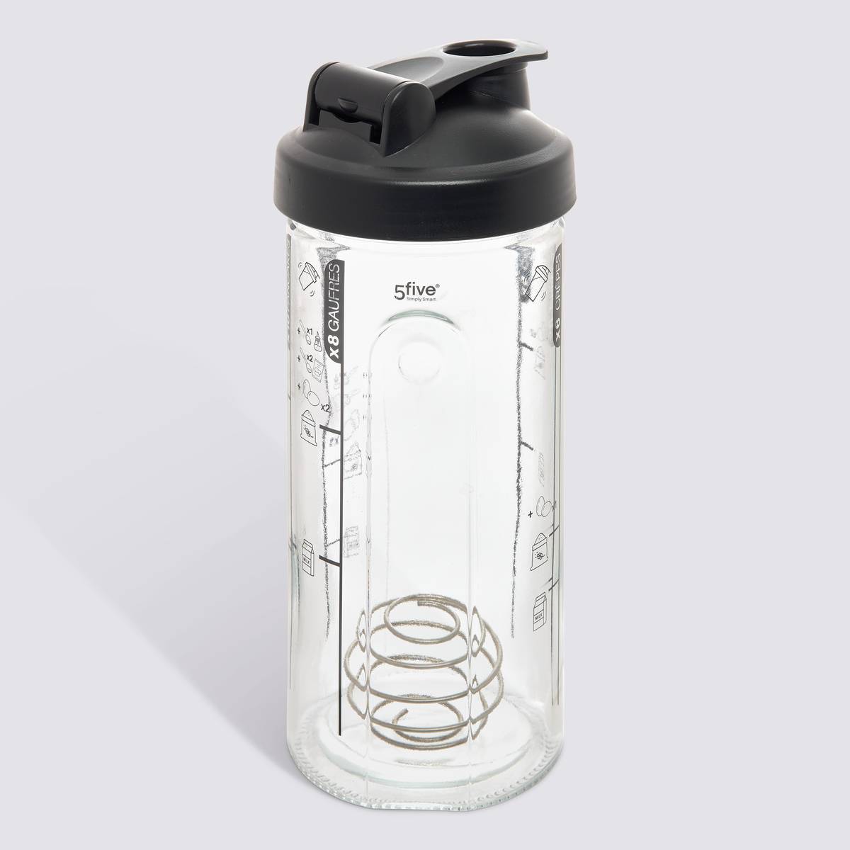 Shaker pour crêpes, 9,3x9,3x23 cm, transparent