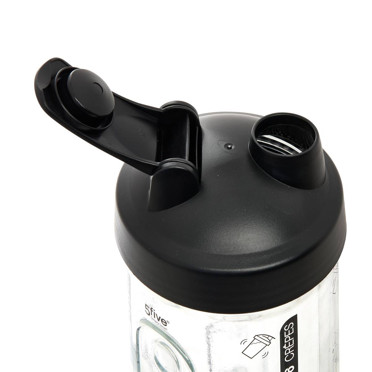 Shaker pour crêpes, 9,3x9,3x23 cm, transparent