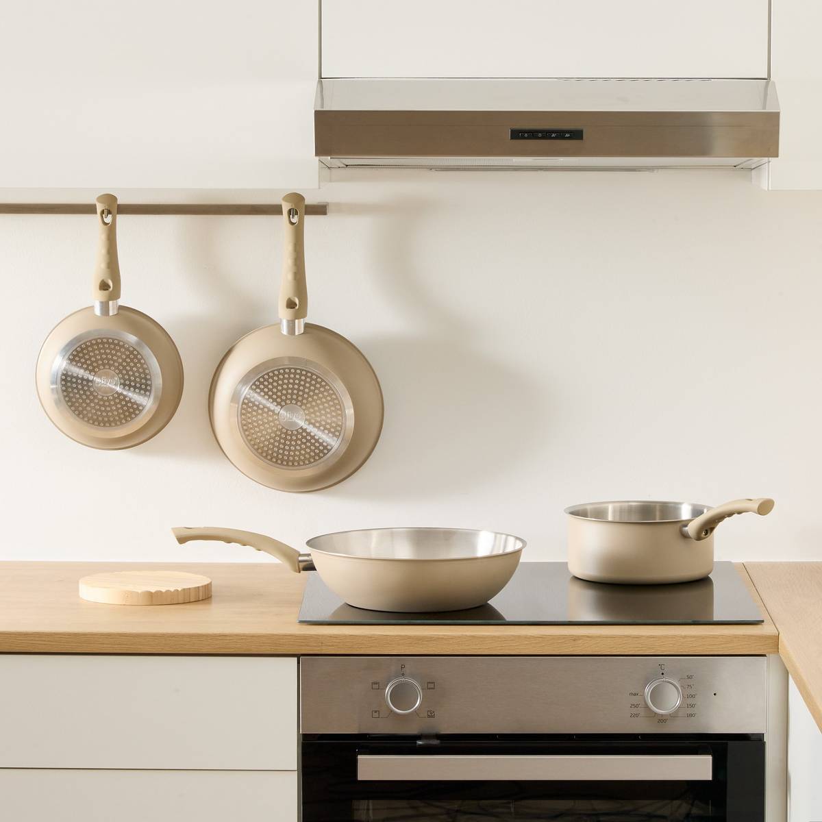 Wok inox et aluminium, d.28 cm Solstice