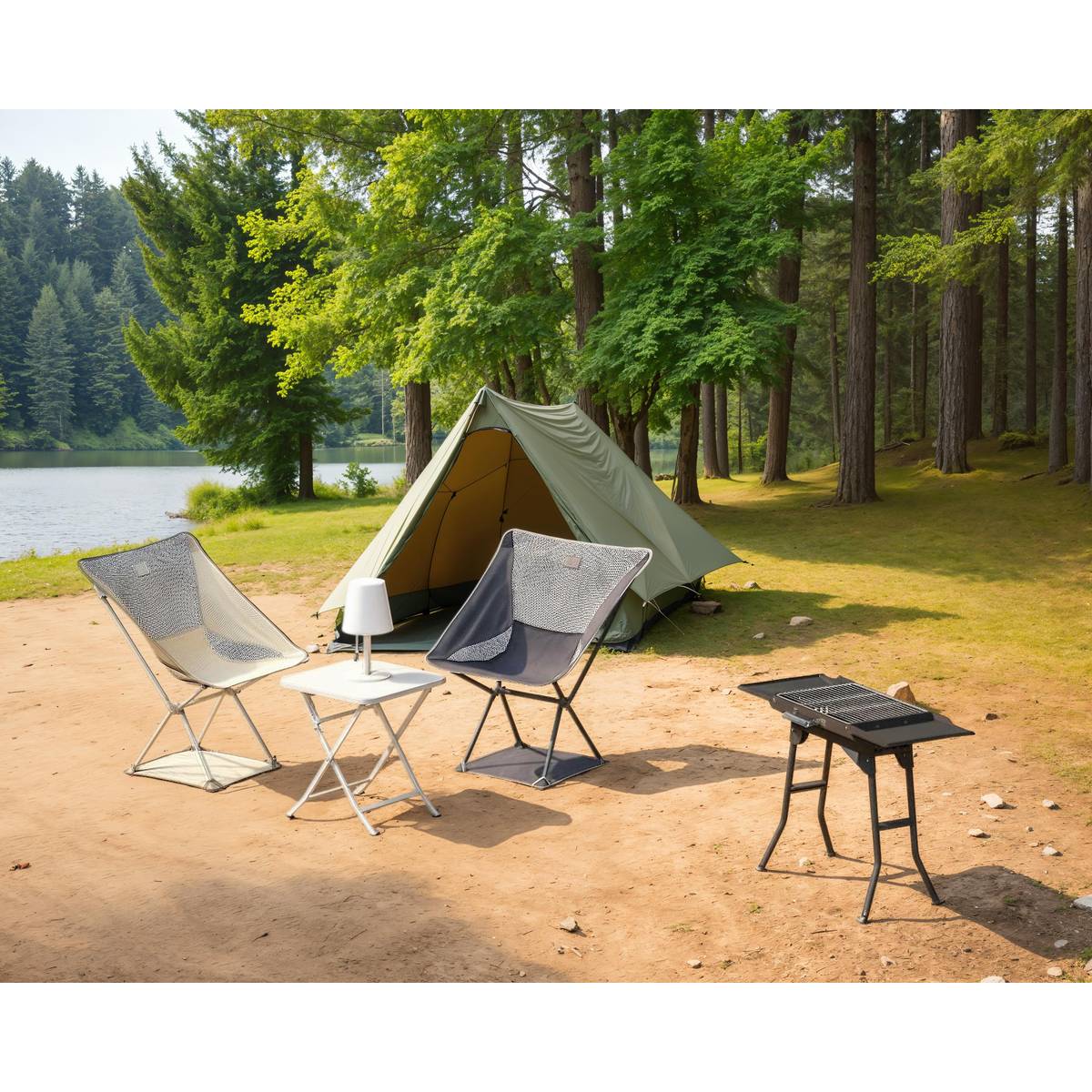 Chaise pli camp pm anthra 