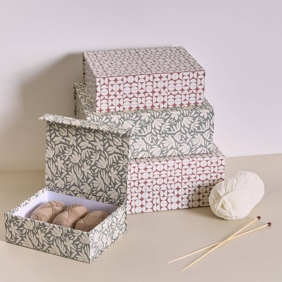 Lot de 4 boîtes de rangement, l.25/30/35/40 cm, multicolore Magnetbox