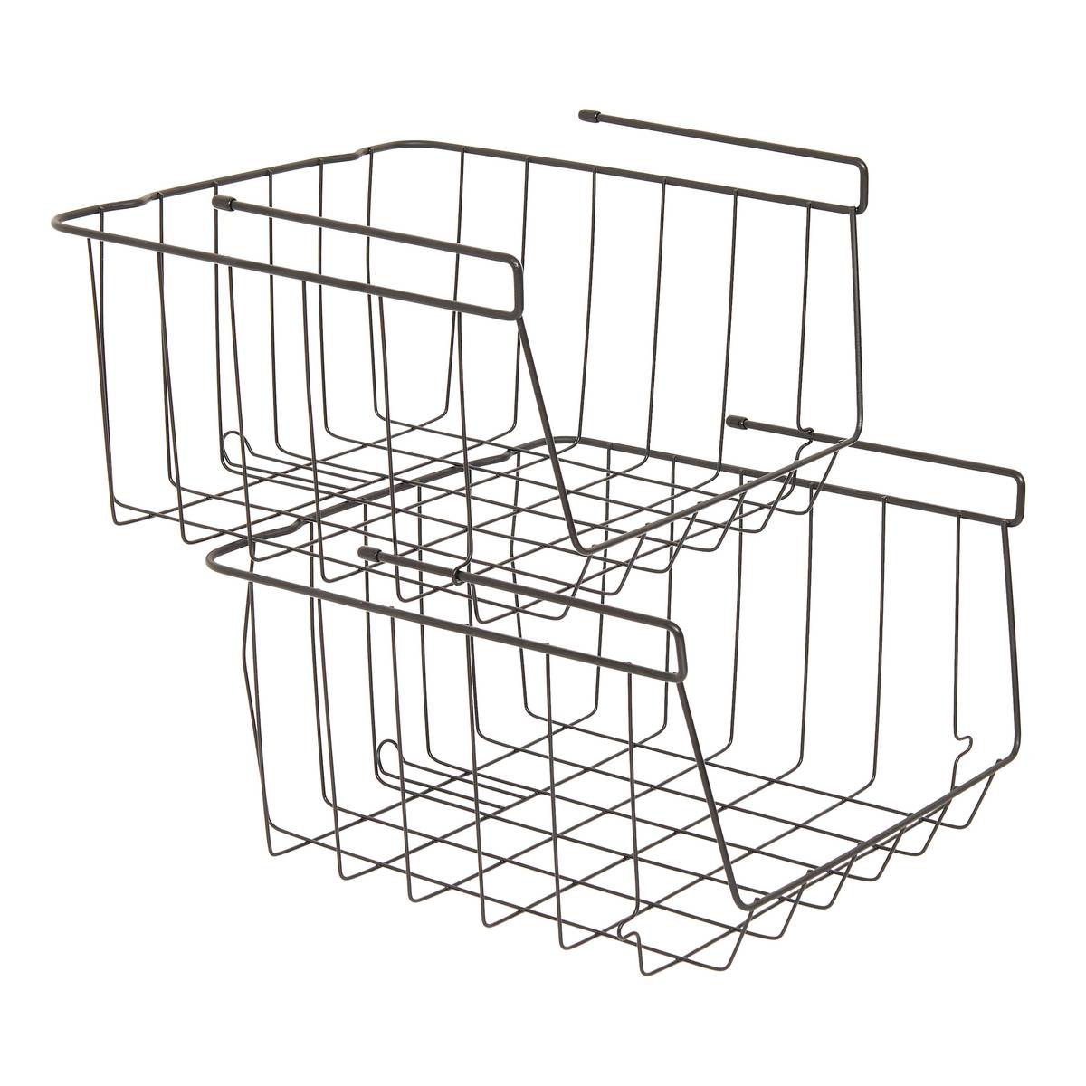 Etagère suspendue, 32x30x18,6 cm, noir Spacy