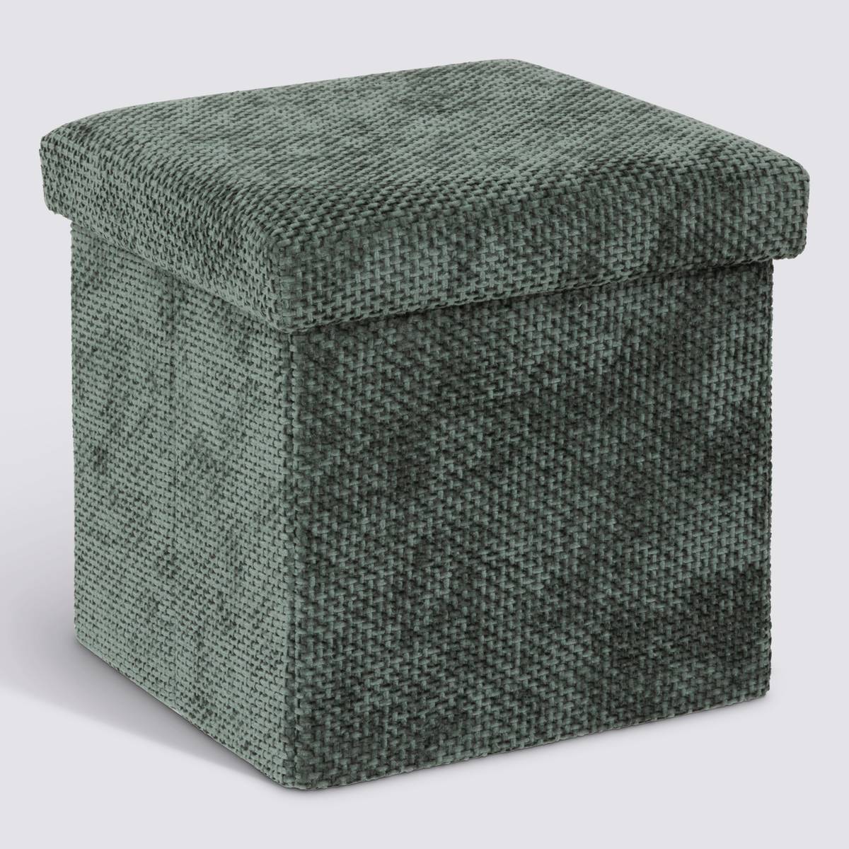 Pouf en mdf - panneau de fibres de bois, 31x31 cm, vert foncé 