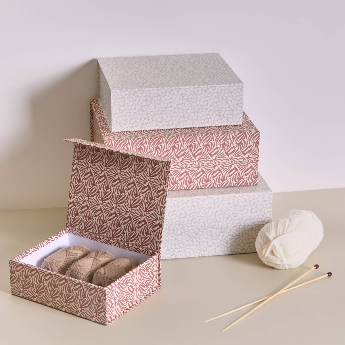 Lot de 4 boîtes de rangement, l.25/30/35/40 cm, multicolore Magnetbox