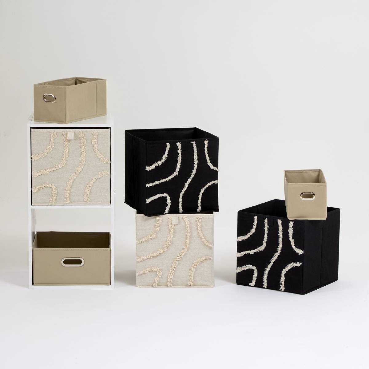 Boîte en carton, 31x31 cm, beige Mix'n modul