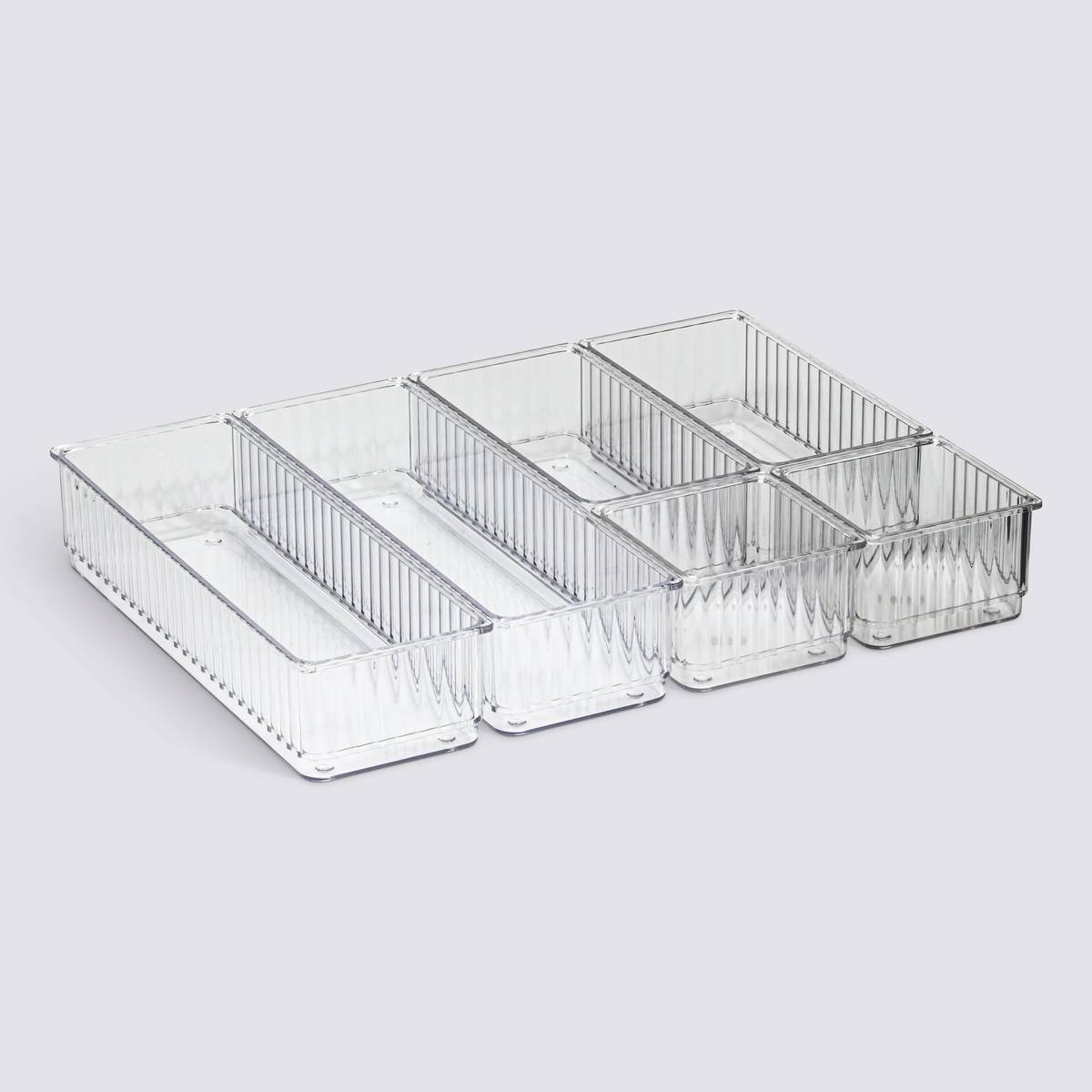 Lot de 6 organiseurs, l.8/16/24, transparent 