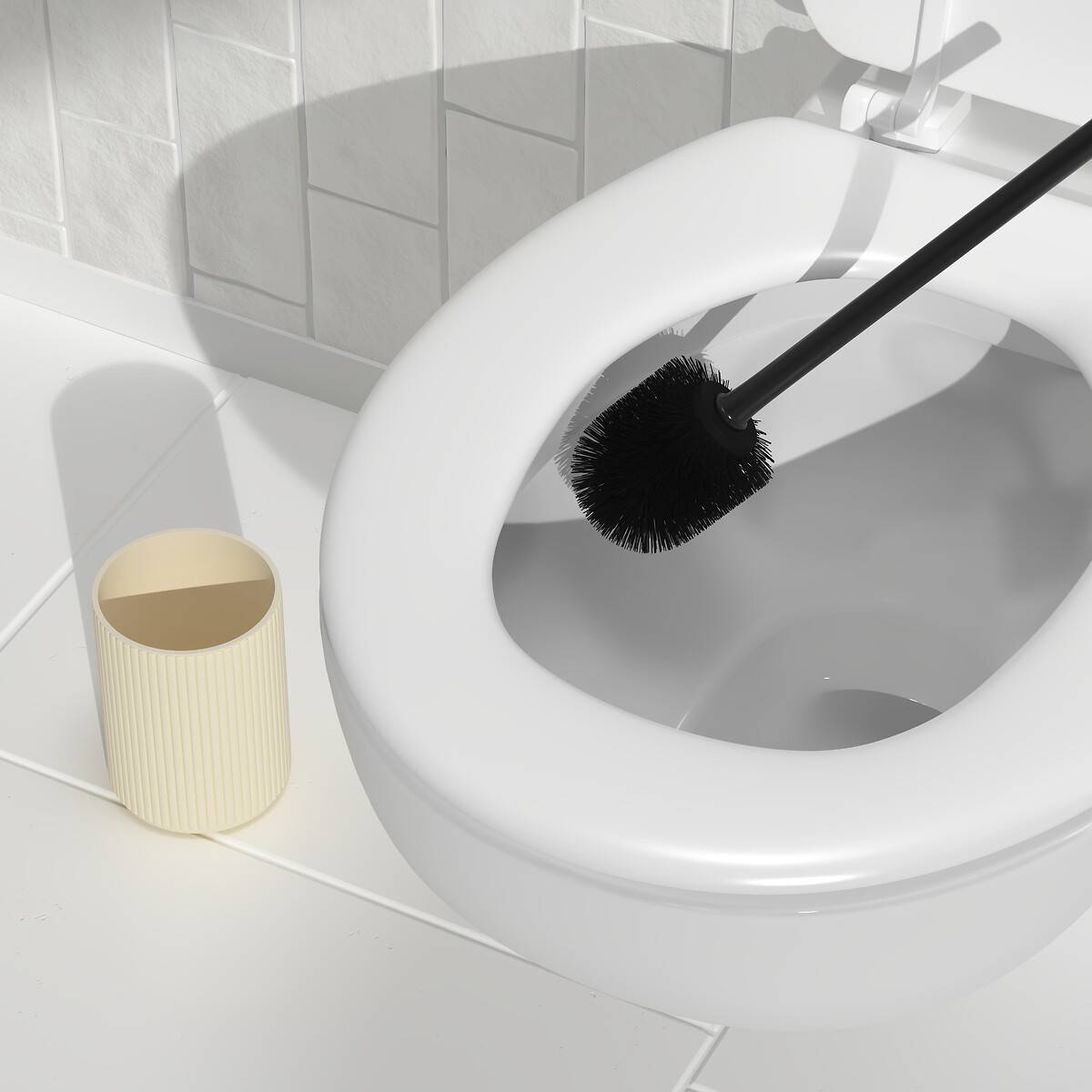 Brosse wc, beige
