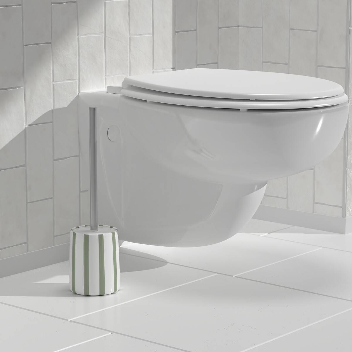 Brosse wc, vert céladon Strio