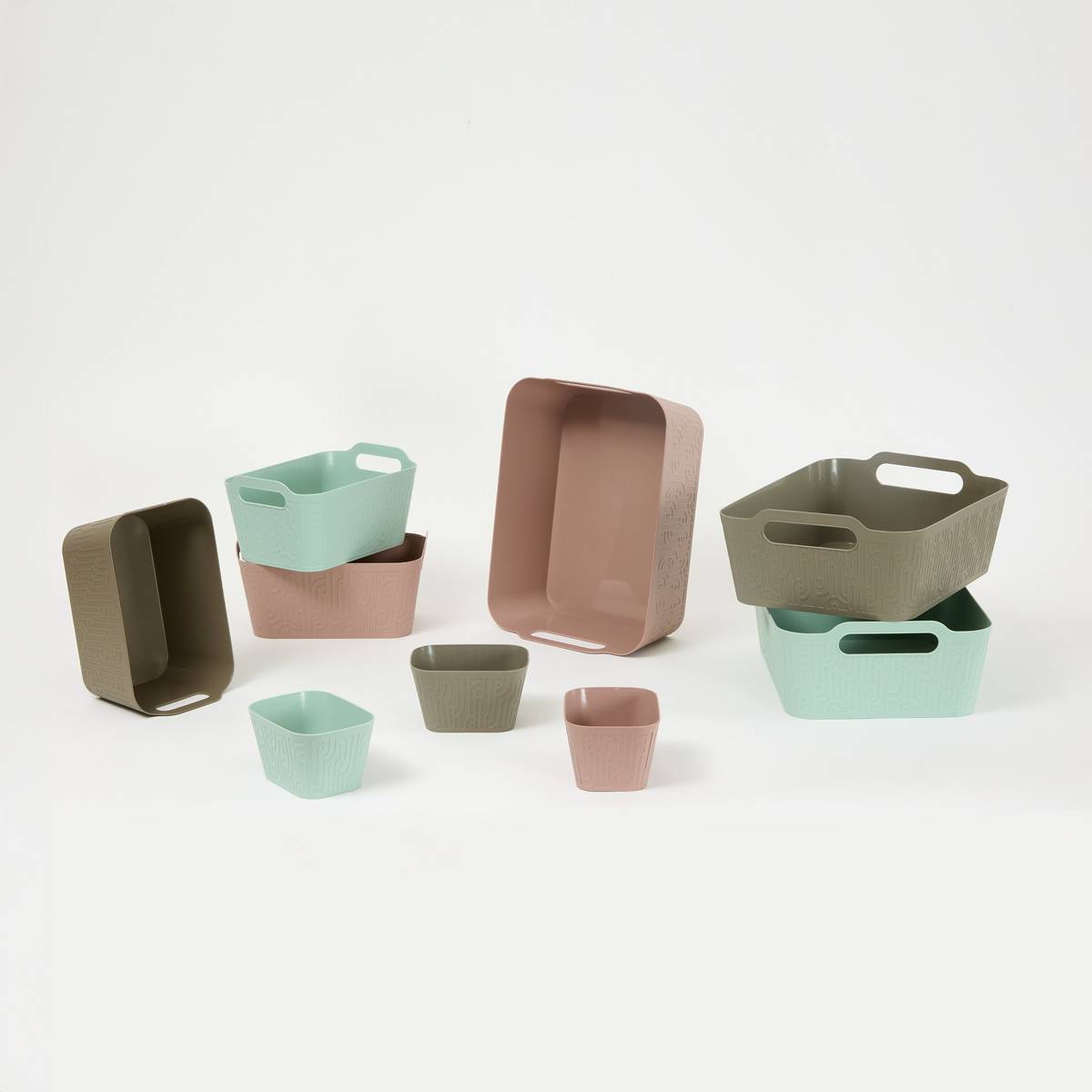 Panier en plastique, 6,7l, taupe Arche