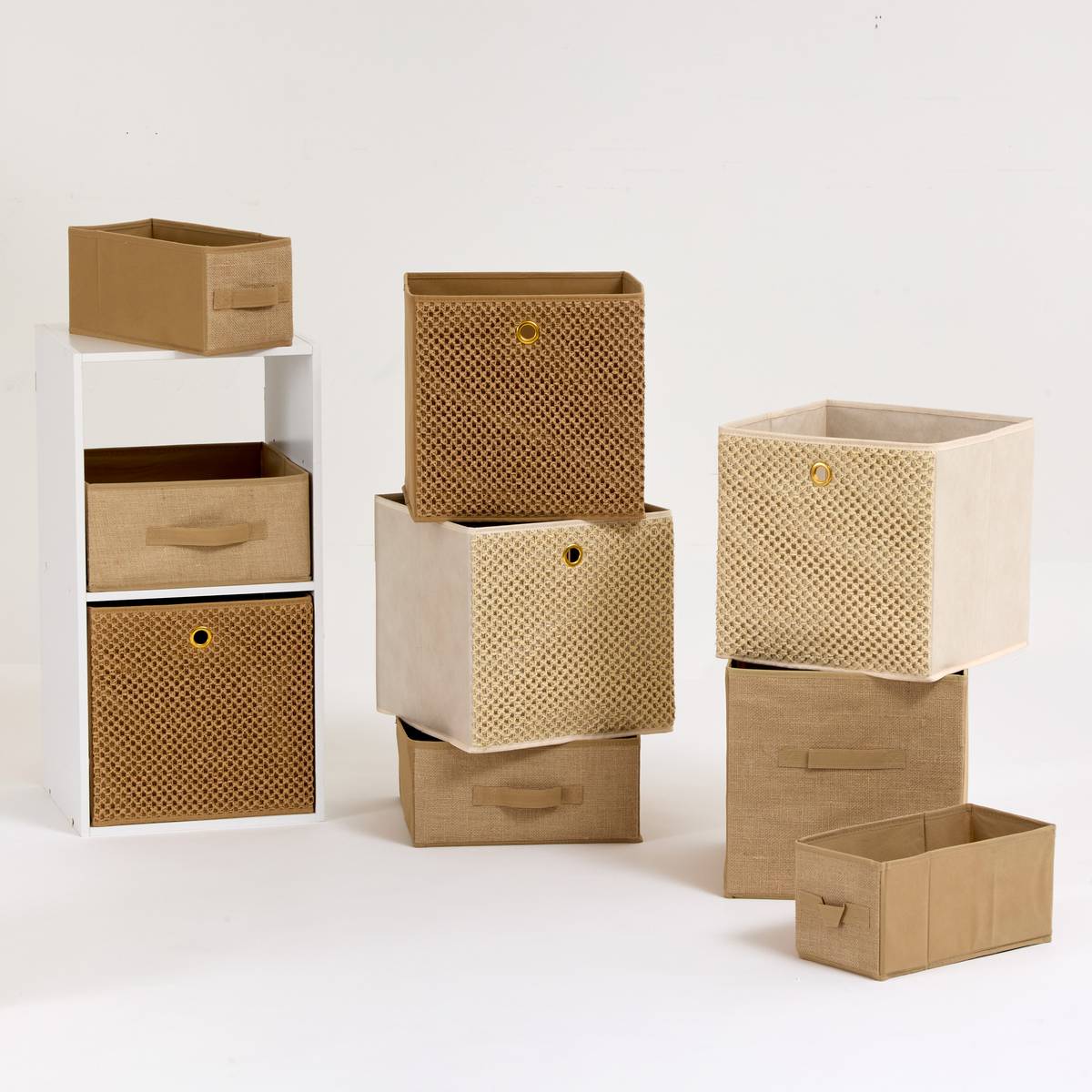 Boîte en carton, 31x31 cm, beige Mix'n modul