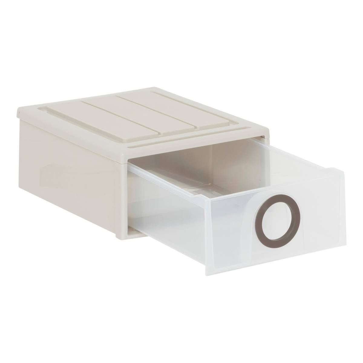 Tiroir en polypropylène, 2,5l, blanc Tide'n stak