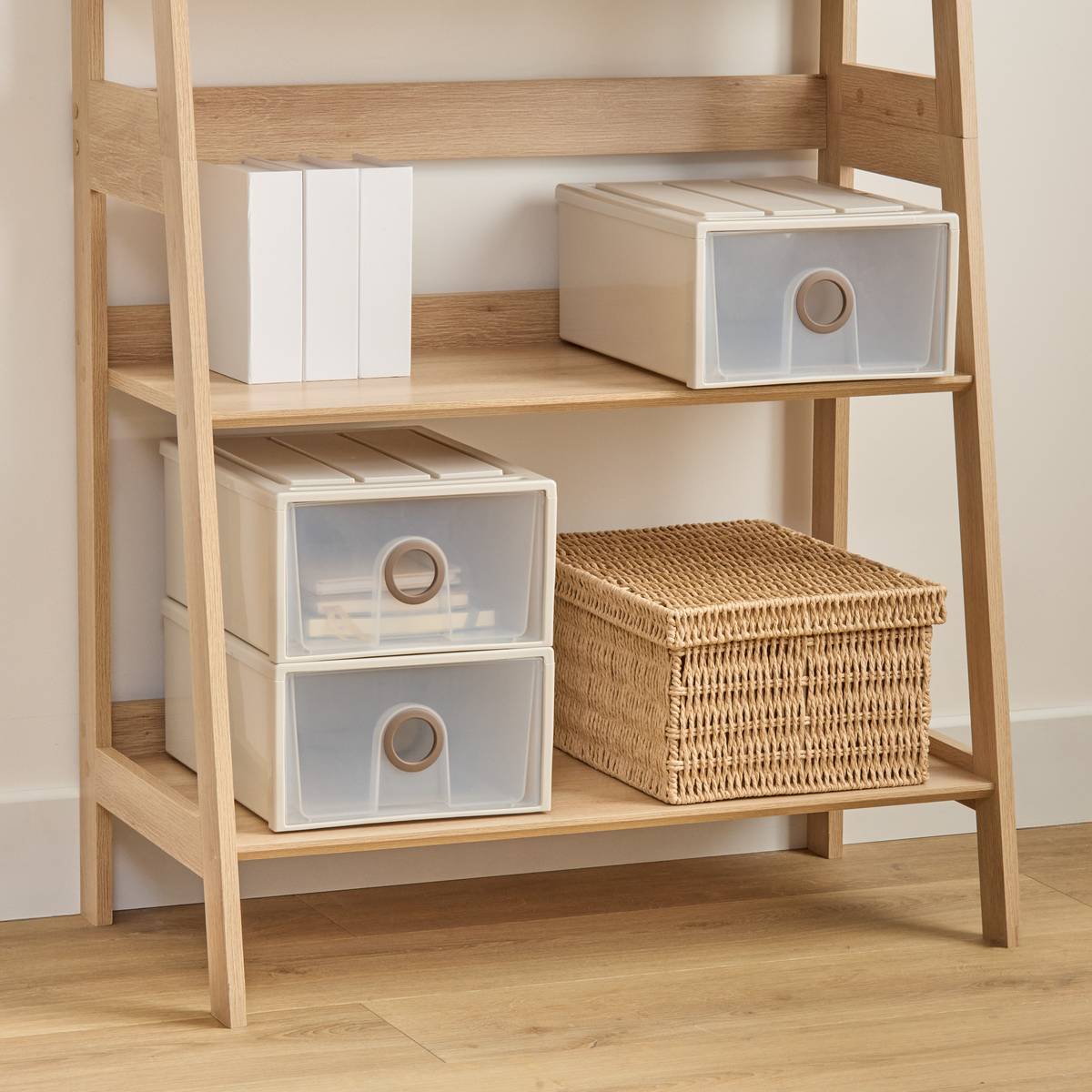 Tiroir en polypropylène, 2,5l, blanc Tide'n stak