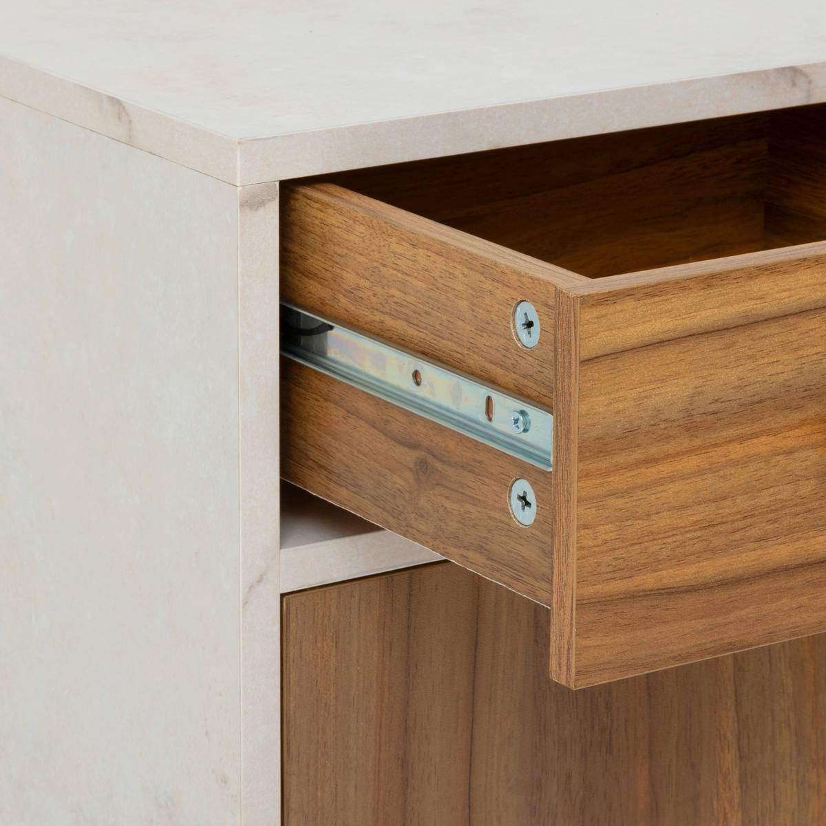 Meuble bas, 1 portes, 2 étagères Come