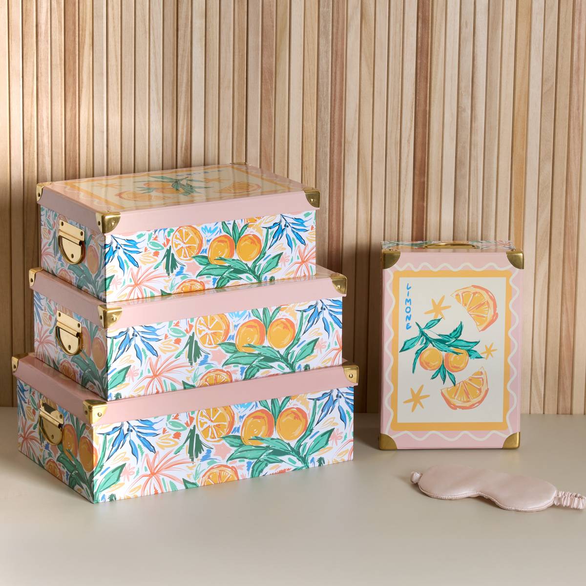 Lot de 4 boîtes de rangement, multicolore Box'