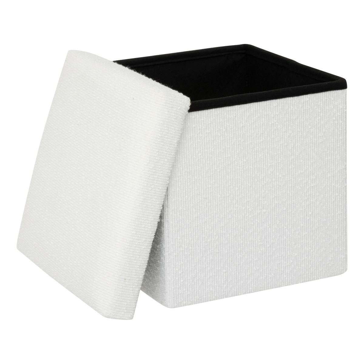 Pouf en mdf - panneau de fibres de bois, 31x31 cm, beige 