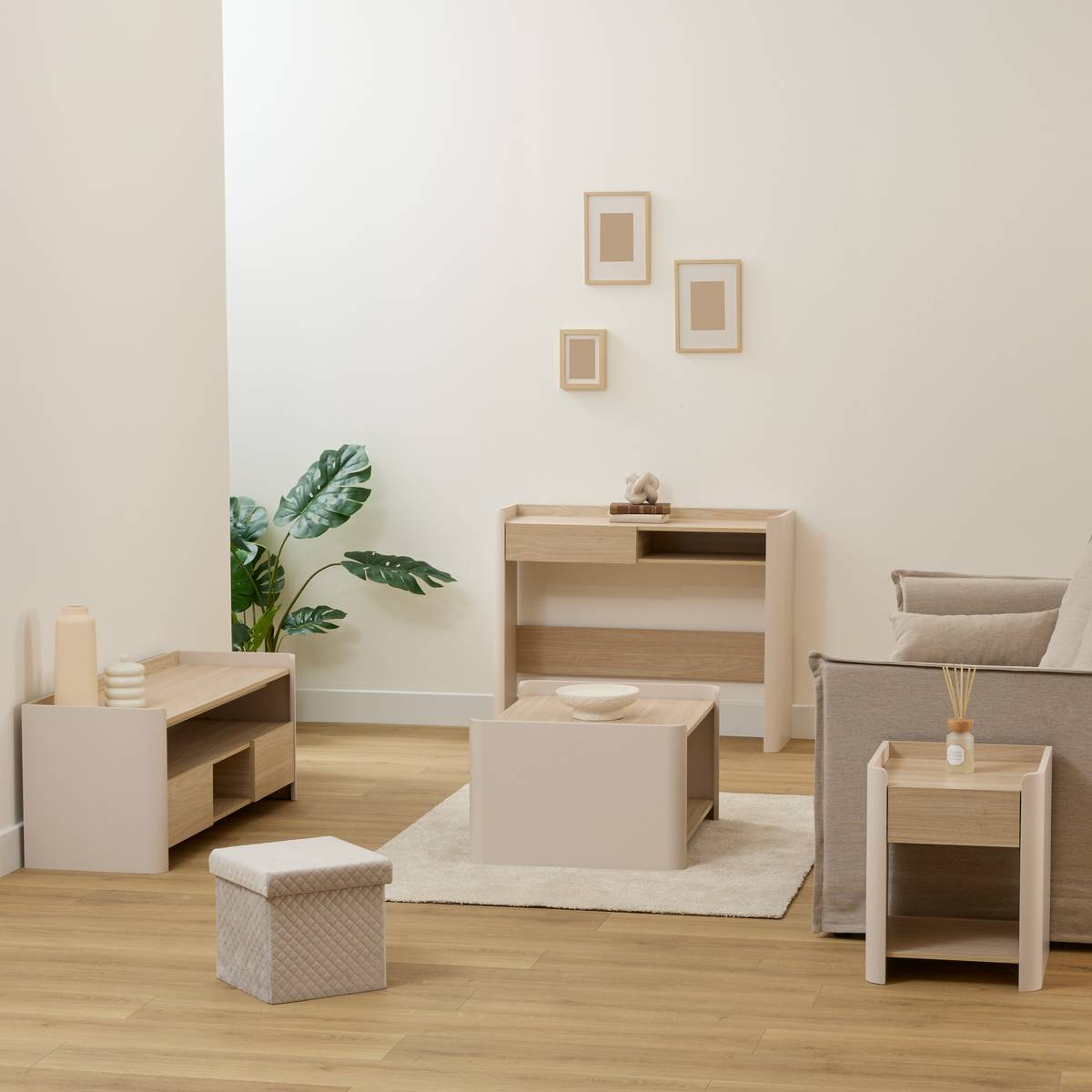 Table de chevet, 1 tiroir(s) Roundy