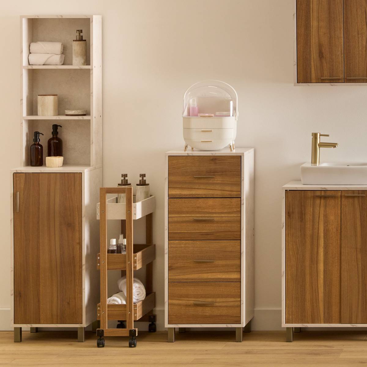 Desserte, 40x20x80 cm, marron Come