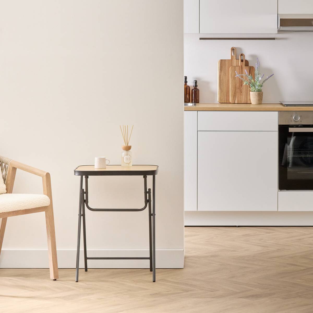 Table, 4 places, beige Flexy plus