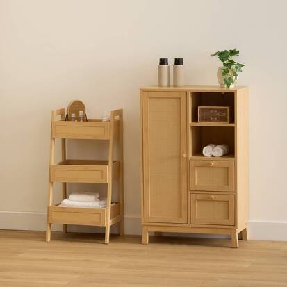 Meuble de salle de bain 1 porte(s), marron Cane