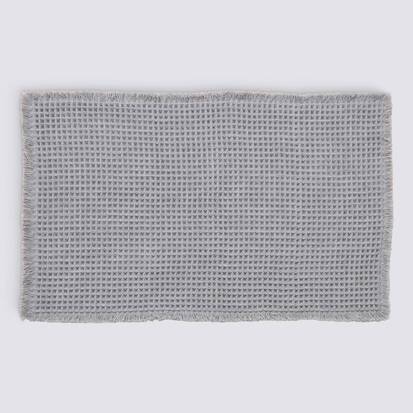 Tapis, 80x50 cm, gris Waffle