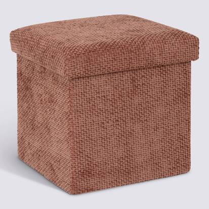 Pouf en mdf - panneau de fibres de bois, 31x31 cm, rose 