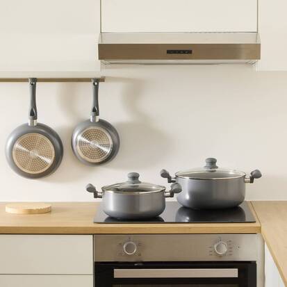 Faitout inox et aluminium, d.24,5 cm Néo