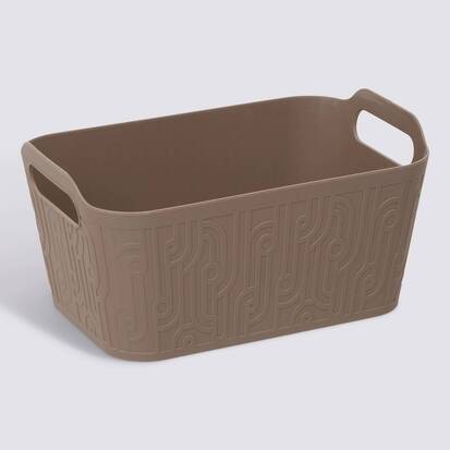 Panier en polypropylène, 4,5l, taupe Arche