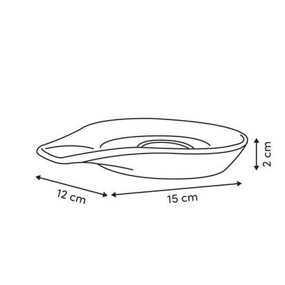 Repose cuillère 15x2x12 cm, blanc 