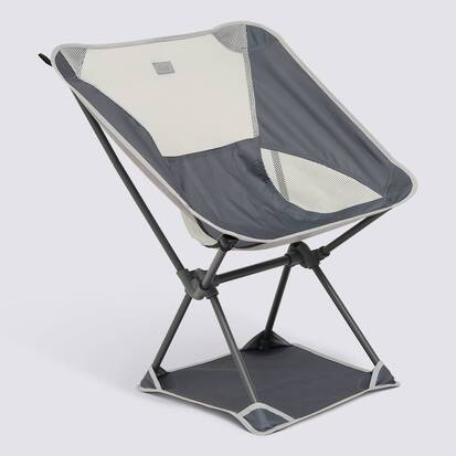 Chaise de camping pliante, gris 