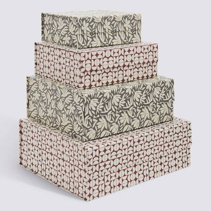 Lot de 4 boîtes de rangement, l.25/30/35/40 cm, multicolore Magnetbox