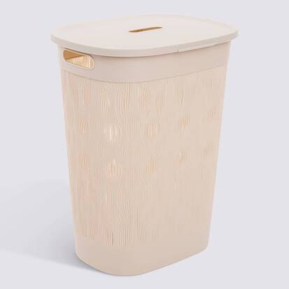 Corbeille à linge, 40 l, beige Leaf