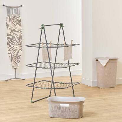 Corbeille à linge, 40 l, beige Leaf