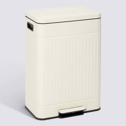 Poubelle à pédale 2 x 30 l, argile Nova