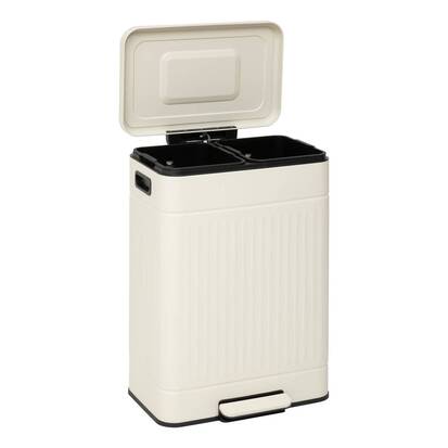 Poubelle à pédale 2 x 30 l, argile Nova