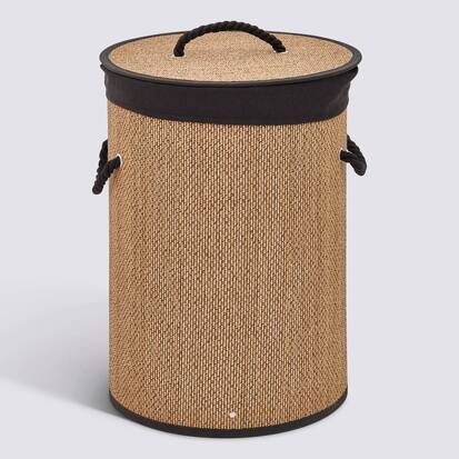 Panier à linge, 48 l, noir Stemy