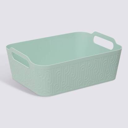 Panier en plastique, 6,7l, vert céladon Arche